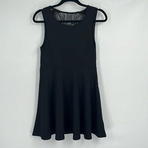 LF Passion Fusion Black Lace Skull Skater Dress Size Medium